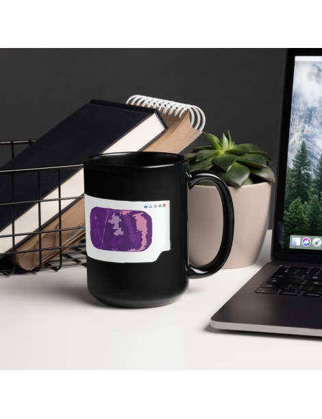 Mug brillant noir Smart BY Vis1on